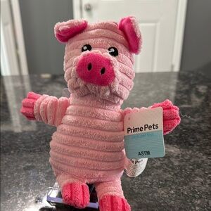 Prime Pets Dog Toy Adorable Pink Pig Plush Squeaky Toy 7" Tall NWT Farm Animals
